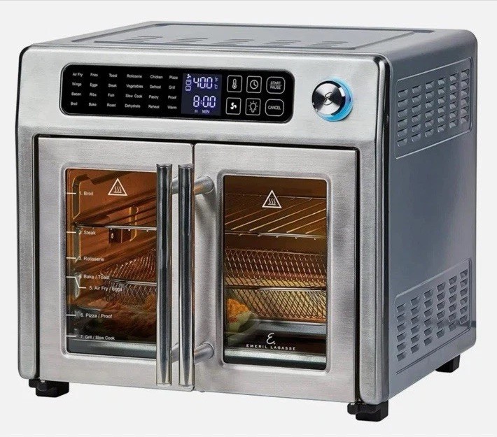 Emeril Lagasse Extra Large French Door Air Fryer Toaster Oven Combo, 26 Qt. Cap.