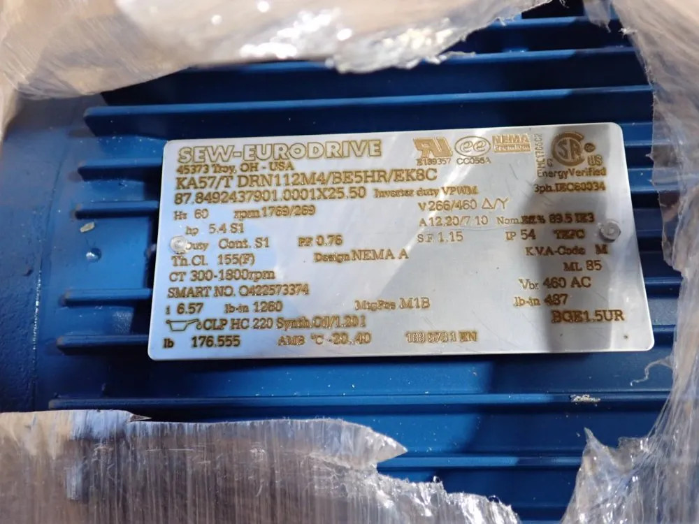 SEW GEAR DRIVE 5.4 HP 04200590847