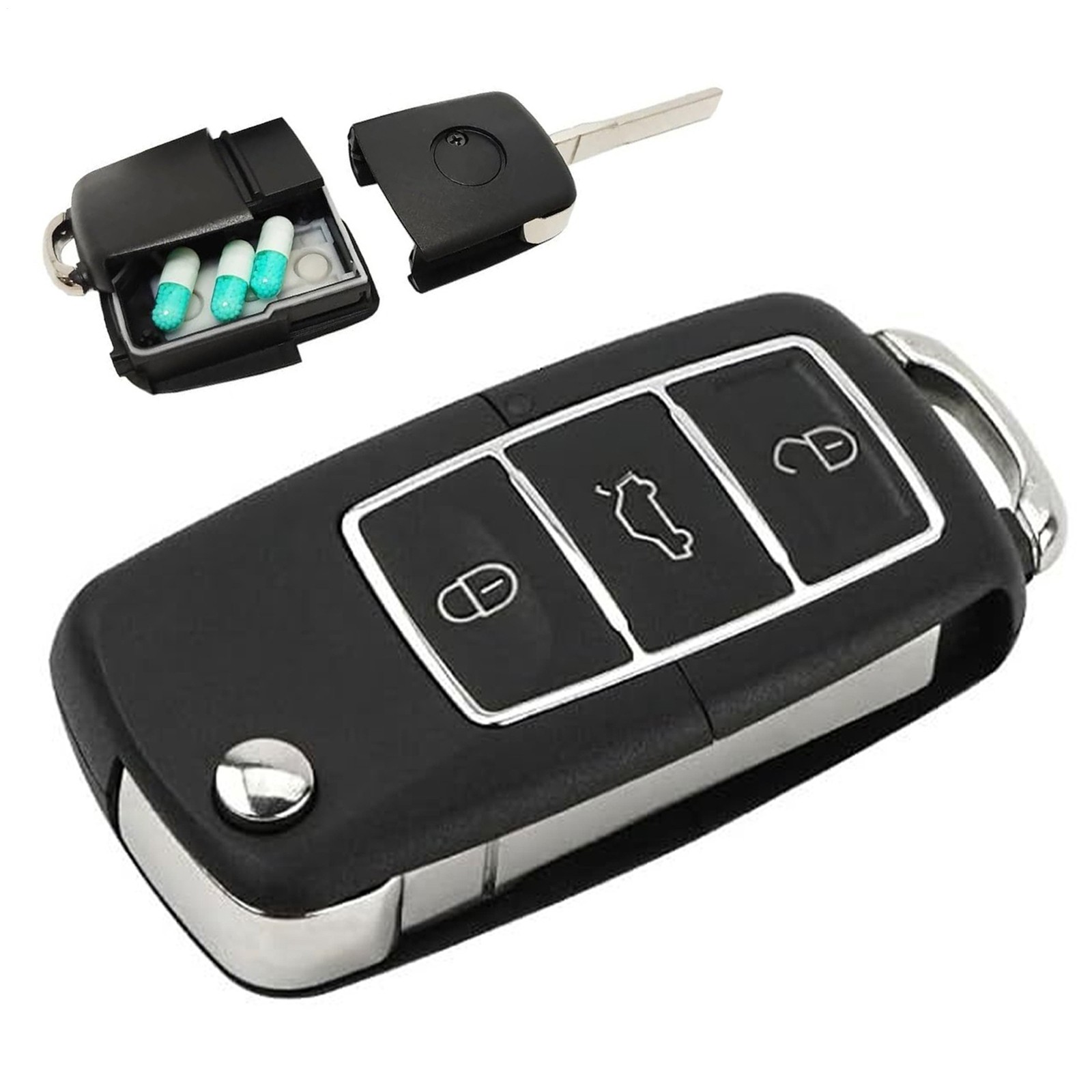 Fake Car Key Diversion Safe - Hidden Secret Compartment Stash it Box