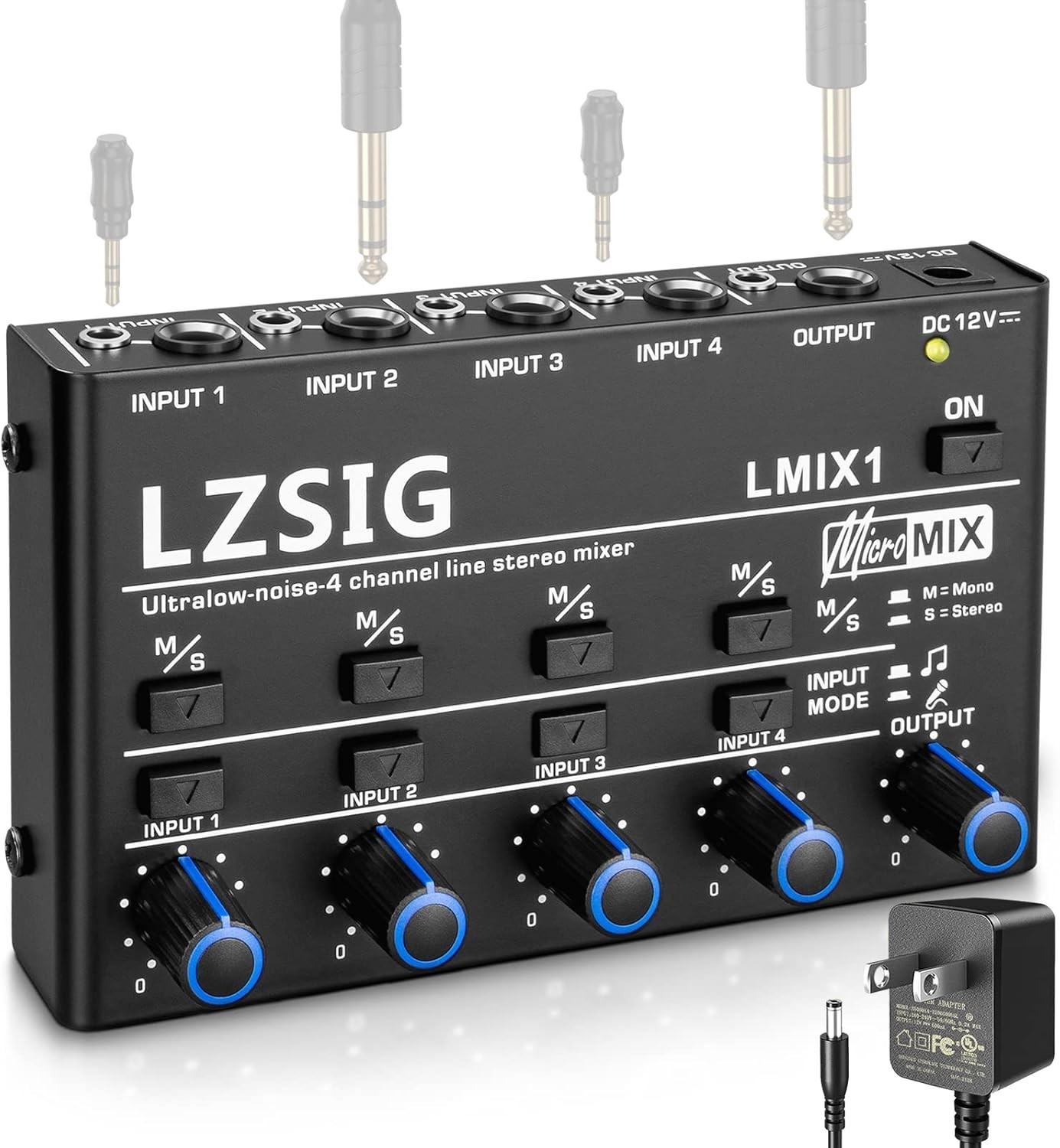 LZSIG Mini Audio Mixer,Stereo Line Mixer for Sub-Mixing,Ultra...