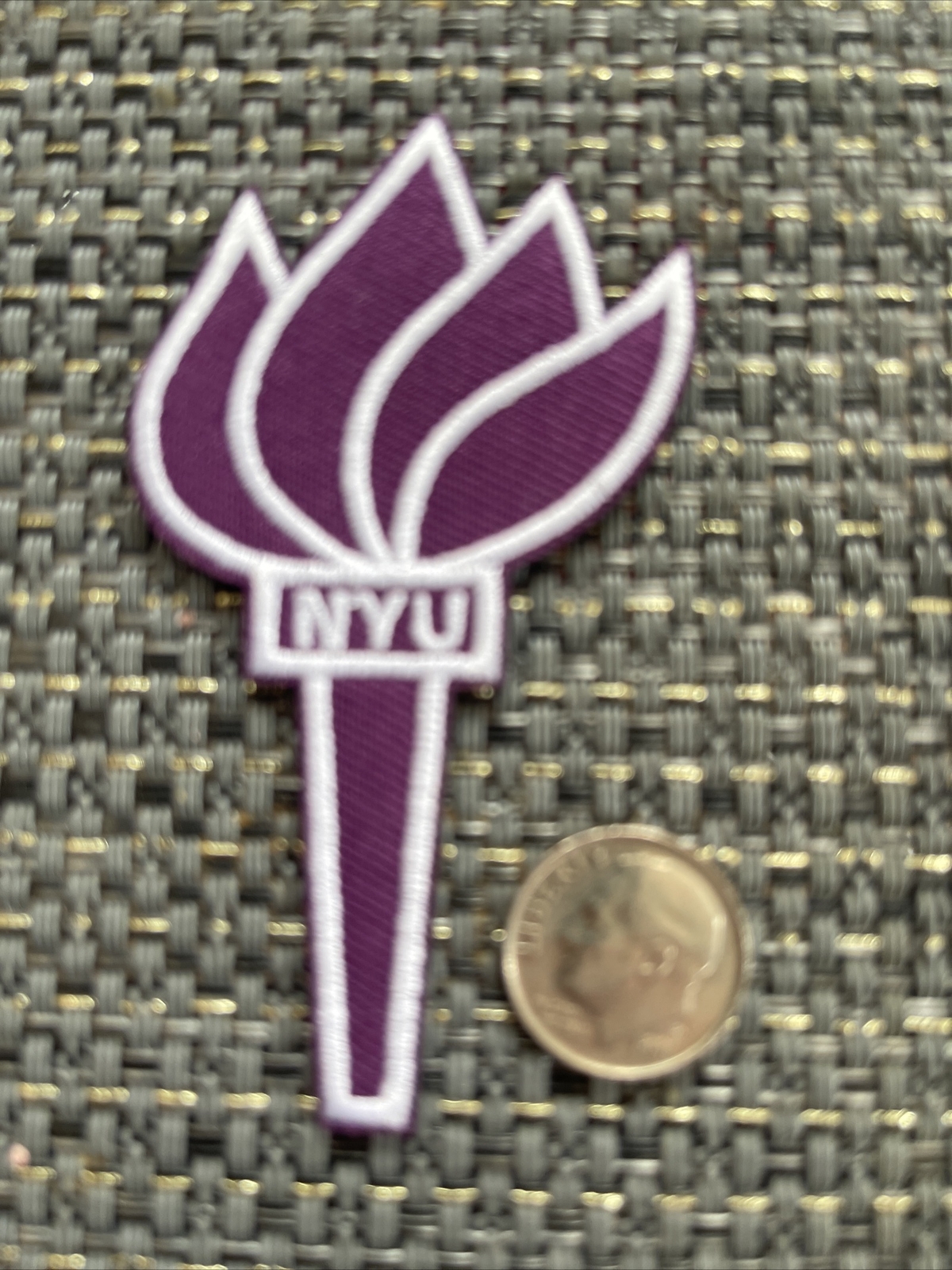 NYU UNIVERSITY Vintage Embroidered Iron On Patch 3” X 1.5”