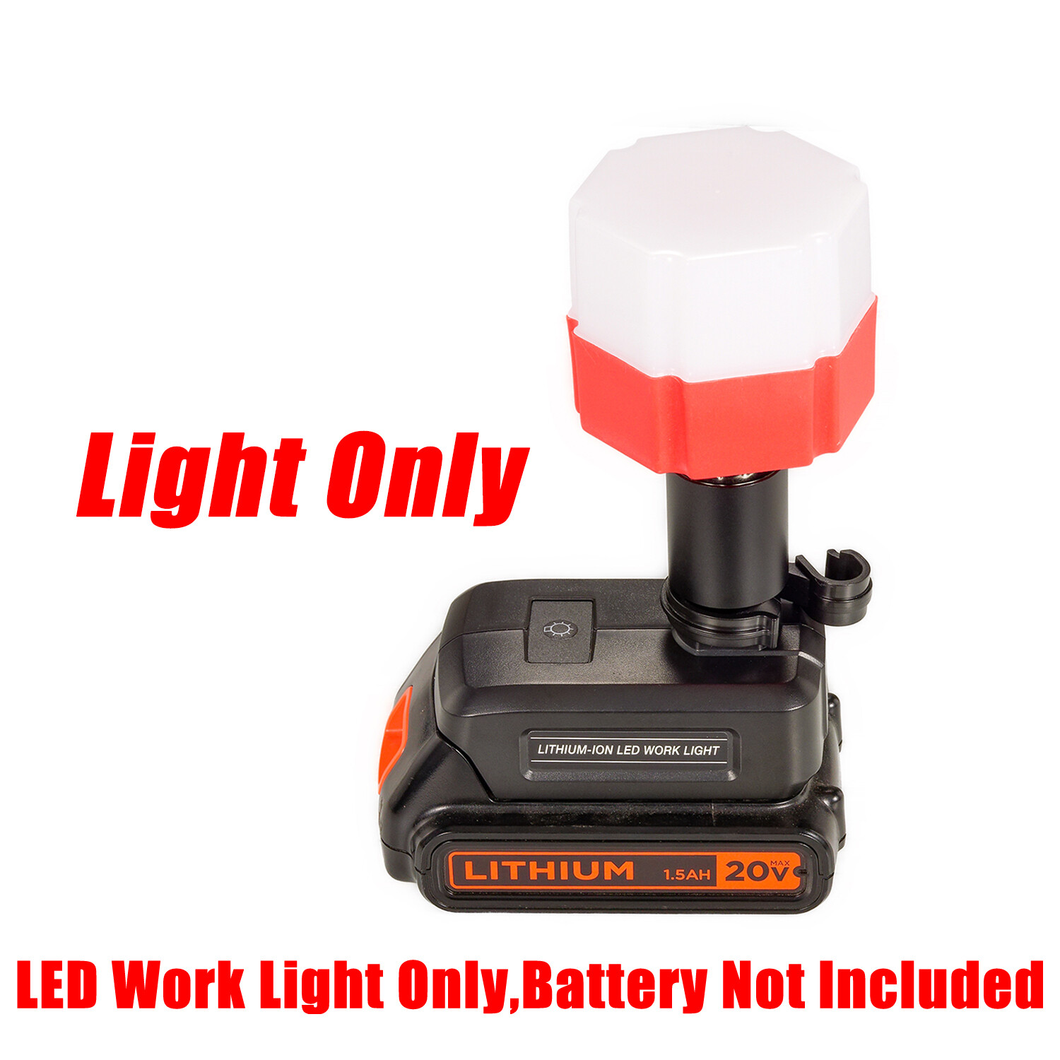 1 LED light Suitbale for Black & Decker 20V MAX (Not 18V Ni-CD) Li-Ion Battery