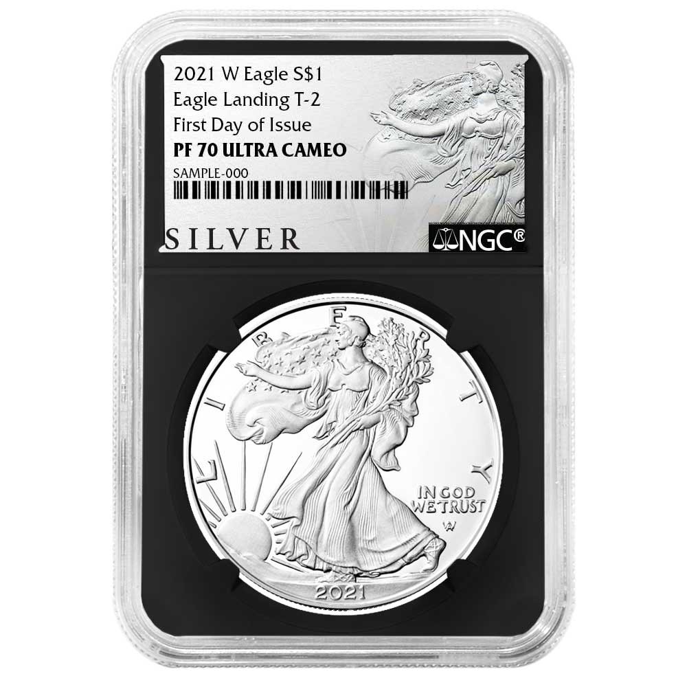 2021-W $1 1-oz T-2 Proof American Silver Eagle NGC PF70UC FDI ALS Label Retro