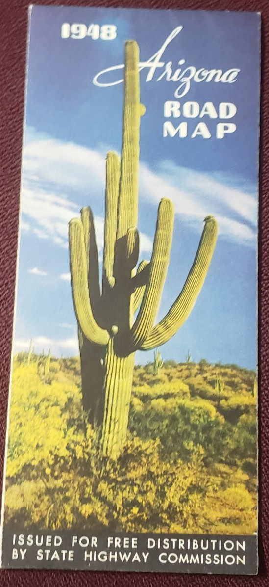 Arizona Road Map 1949 Travel Guide