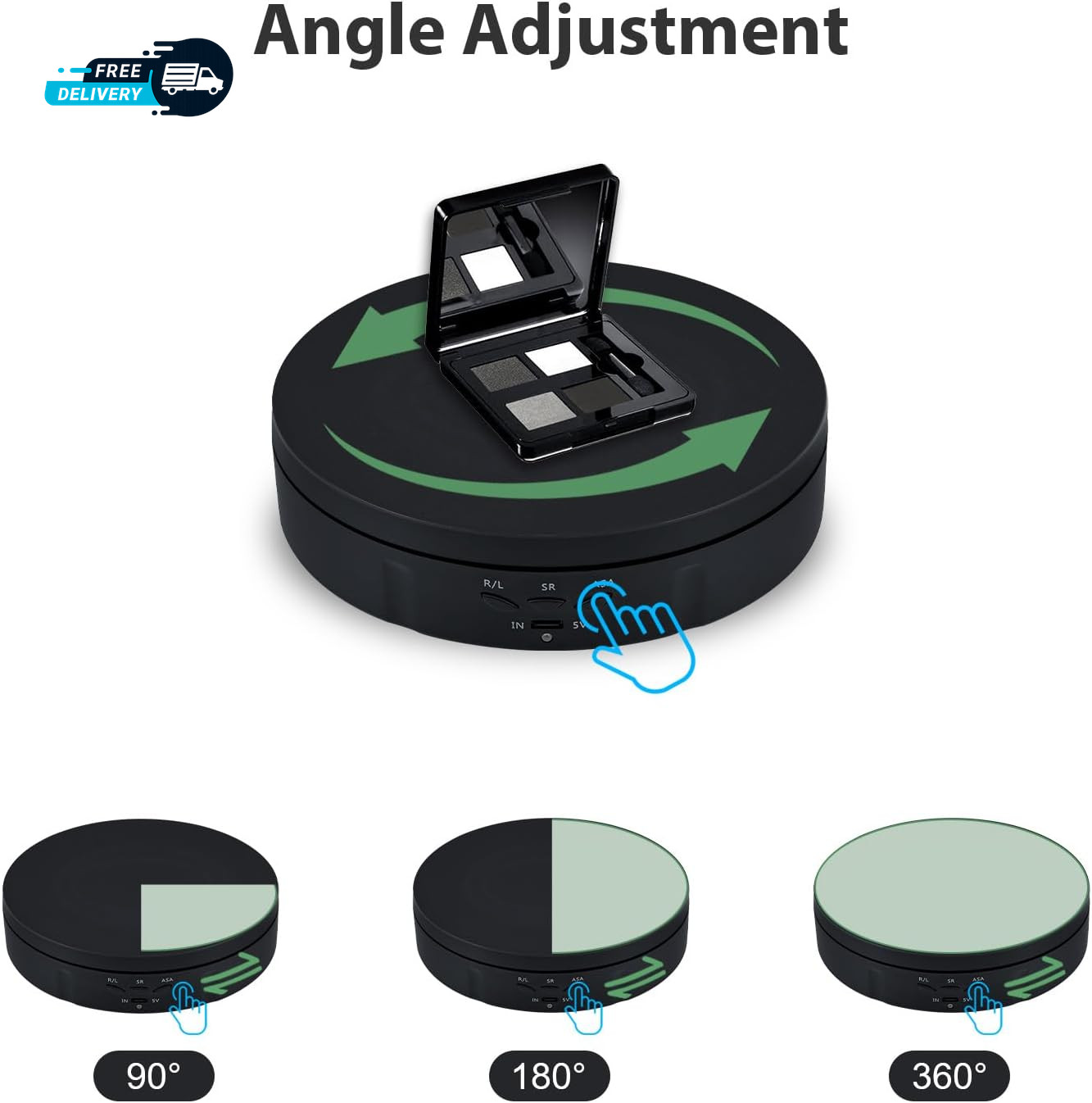 Motorized Rotating Display Stand,5.7Inch 360 Degree Electric Rotating