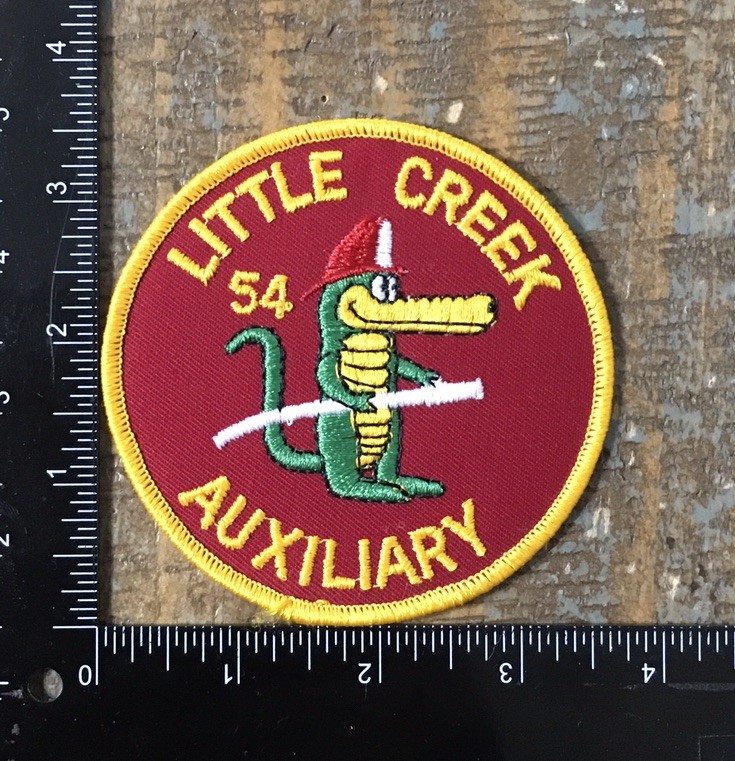 Vintage LITTLE CREEK FIRE AUXILIARY 54 Delaware Firefighter Patch