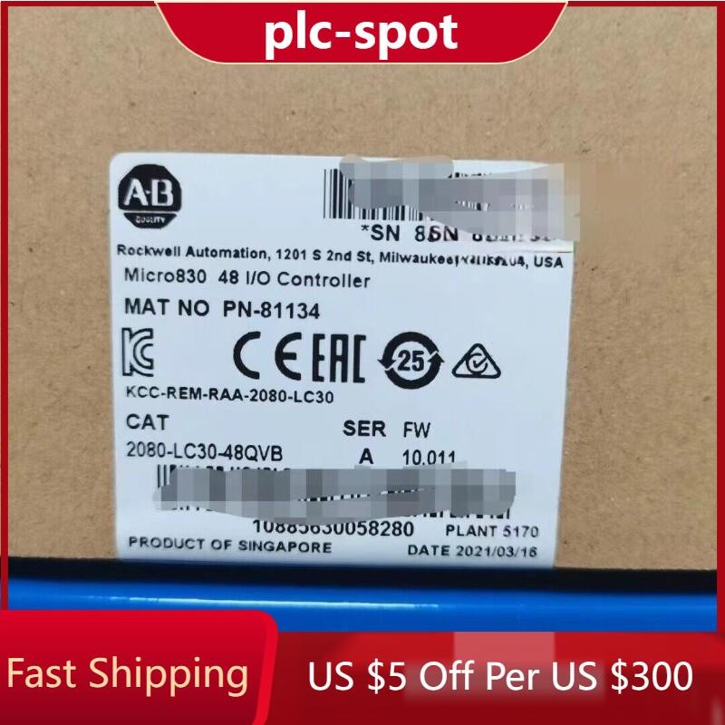 2080-LC30-48QVB AB Micro830 48 I/O  Controller   US Free Tax