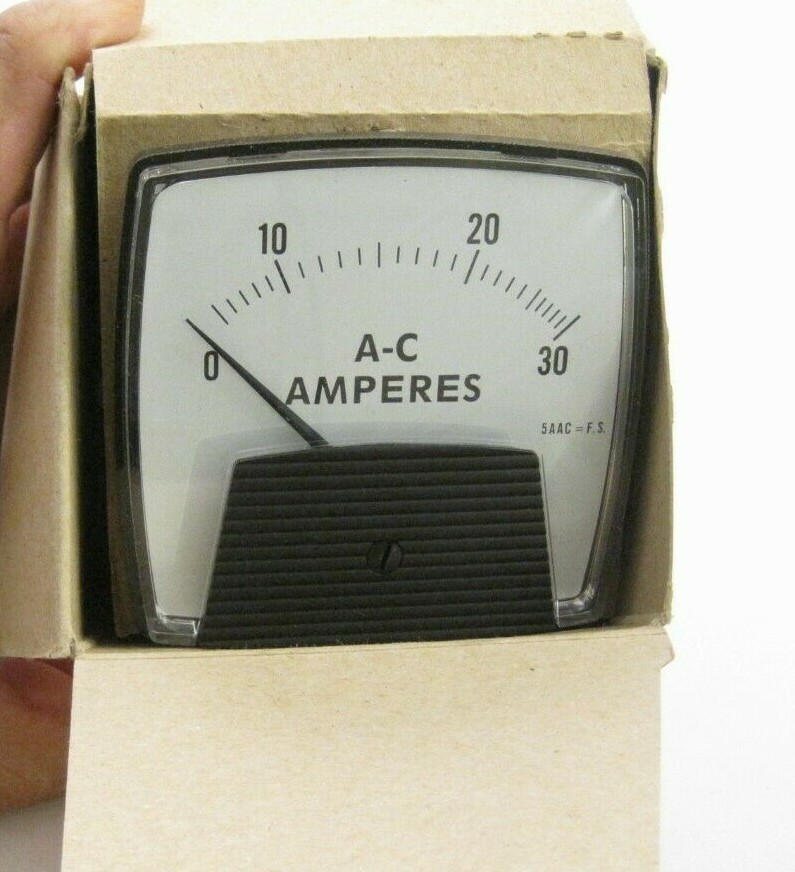 New SIMPSON 03170 Analog AC Current Power Panel Meter (0A to 5A) - PPD Shipping