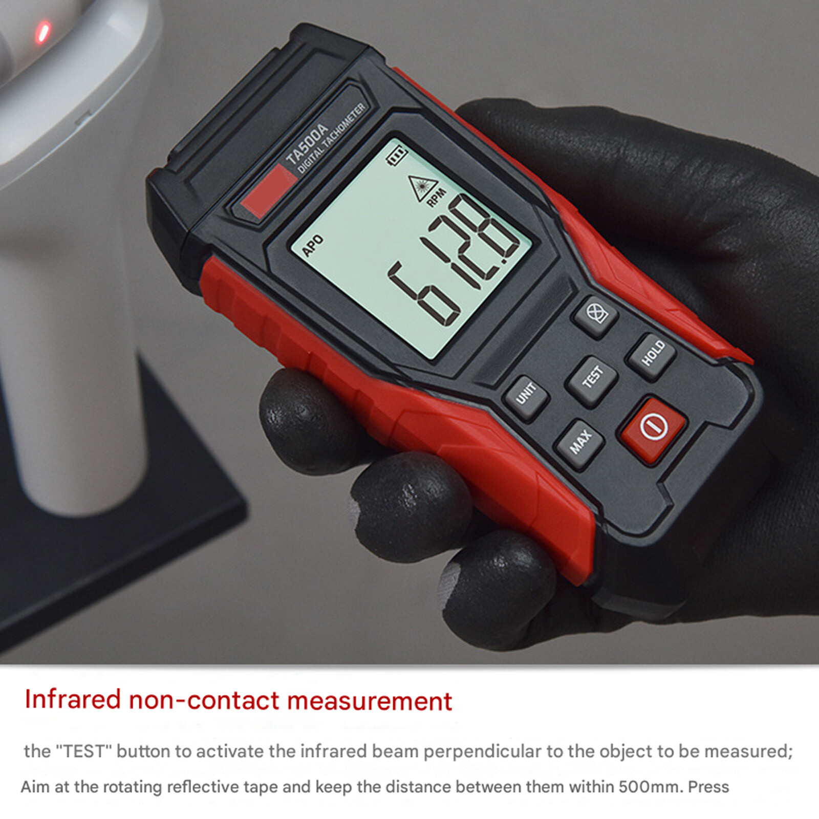 Robust NonContact Digital Tachometer Suitable for Small and Large Engines