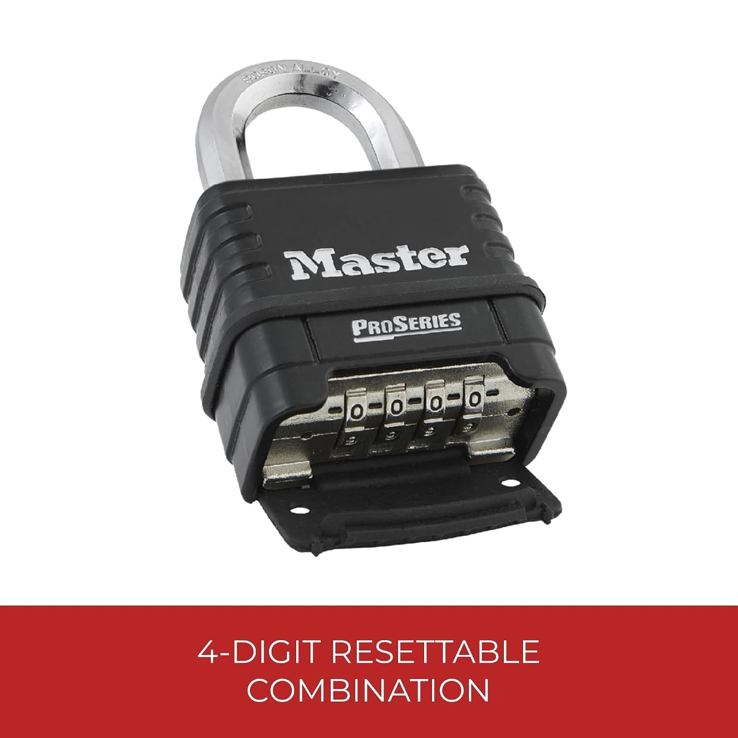 1178 Combination Padlock, Bottom, Black/Silver