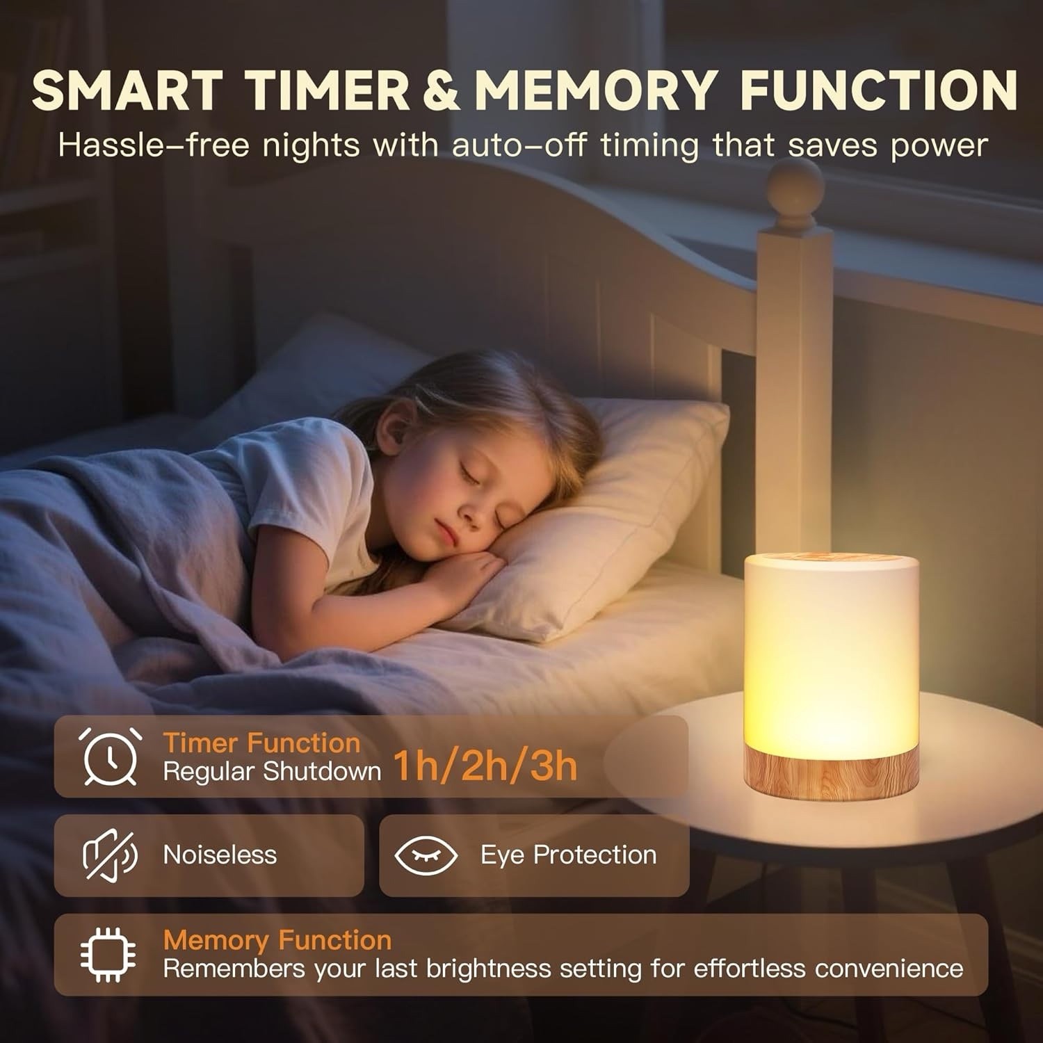 Color Changing Night Light for Baby Nursery Rechargeable Touch Light
