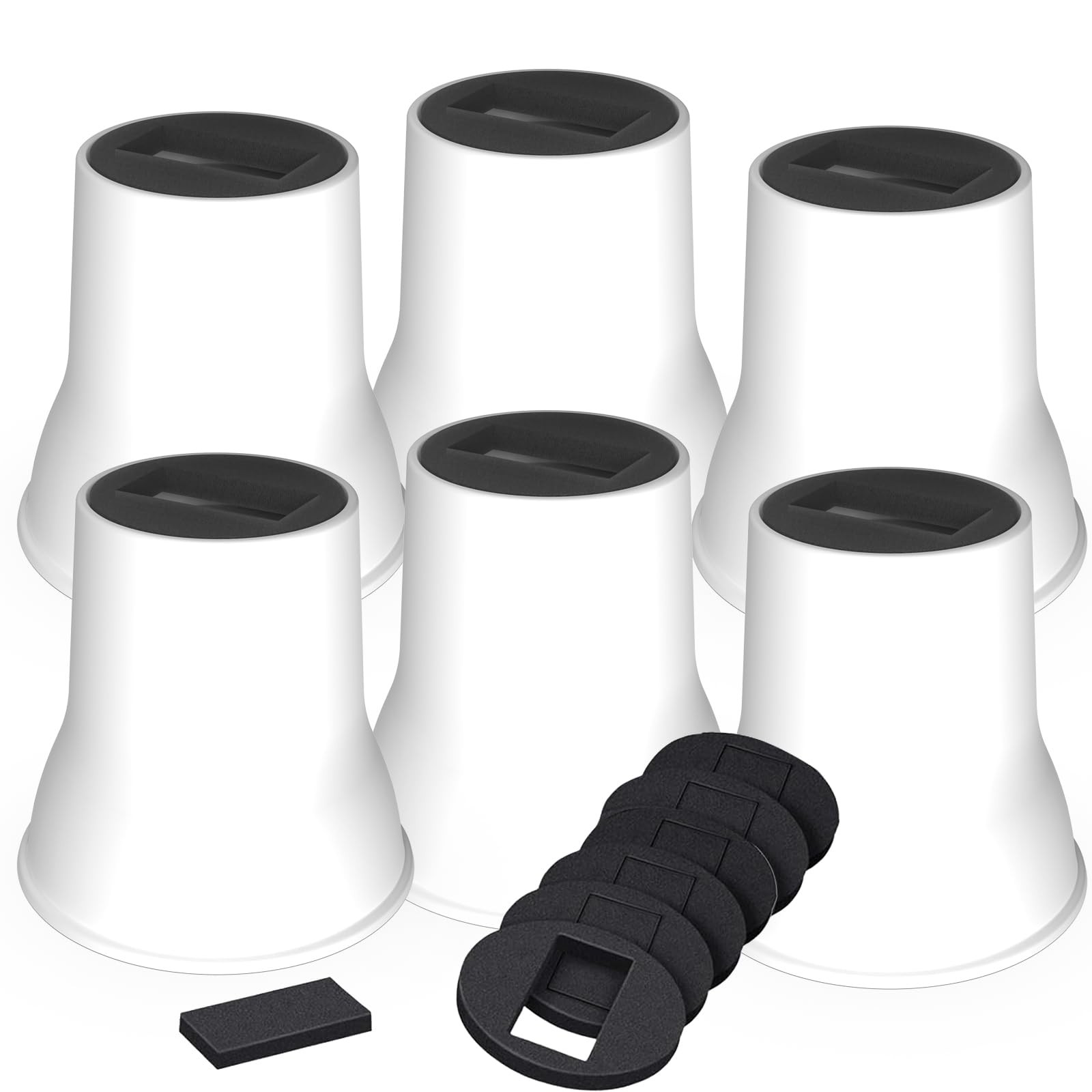 Bed Risers 6 Inch 6 Pack Heavy Duty Round Lift Up to 2200lbs for Furniture