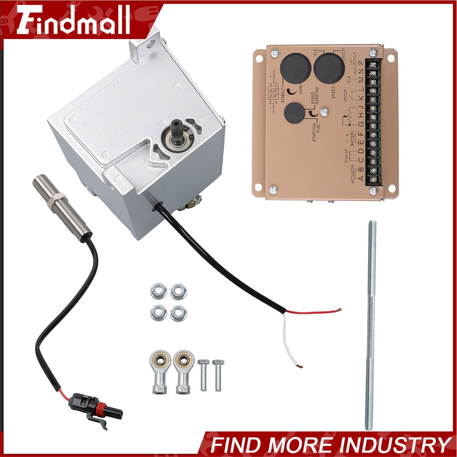 Findmall Actuator+Speed Controller ADC225-24V ESD5500E+Pickup Sensor MPU 3034572