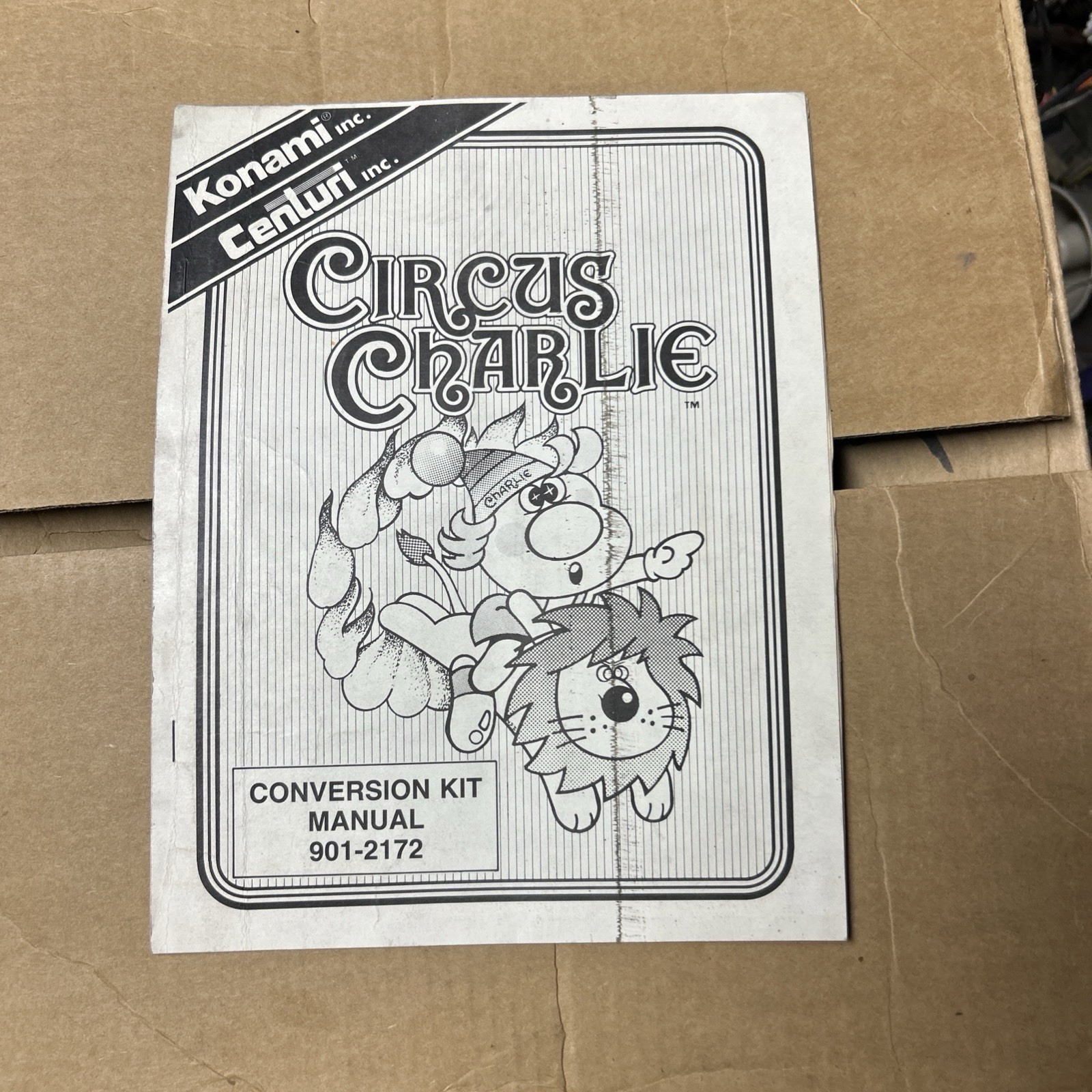 original Circus Charlie Centuri  arcade  Video game manual