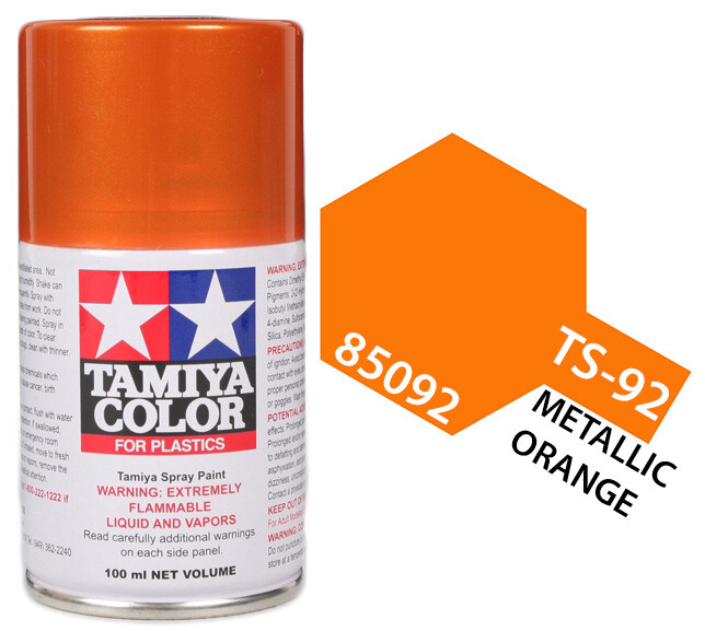 Tamiya 85092 TS-92 Metallic Orange Lacquer Spray Paint 100ml - US