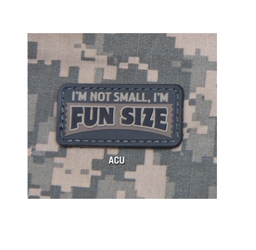 PVC Morale Patch - FUN SIZE - ACU Army Grey Gray - NEW