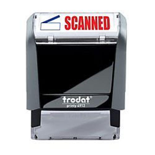 Trodat  4912 Self-Inking 2 Color SCANNED Stamp, 3/4 x 1-7/8" impression