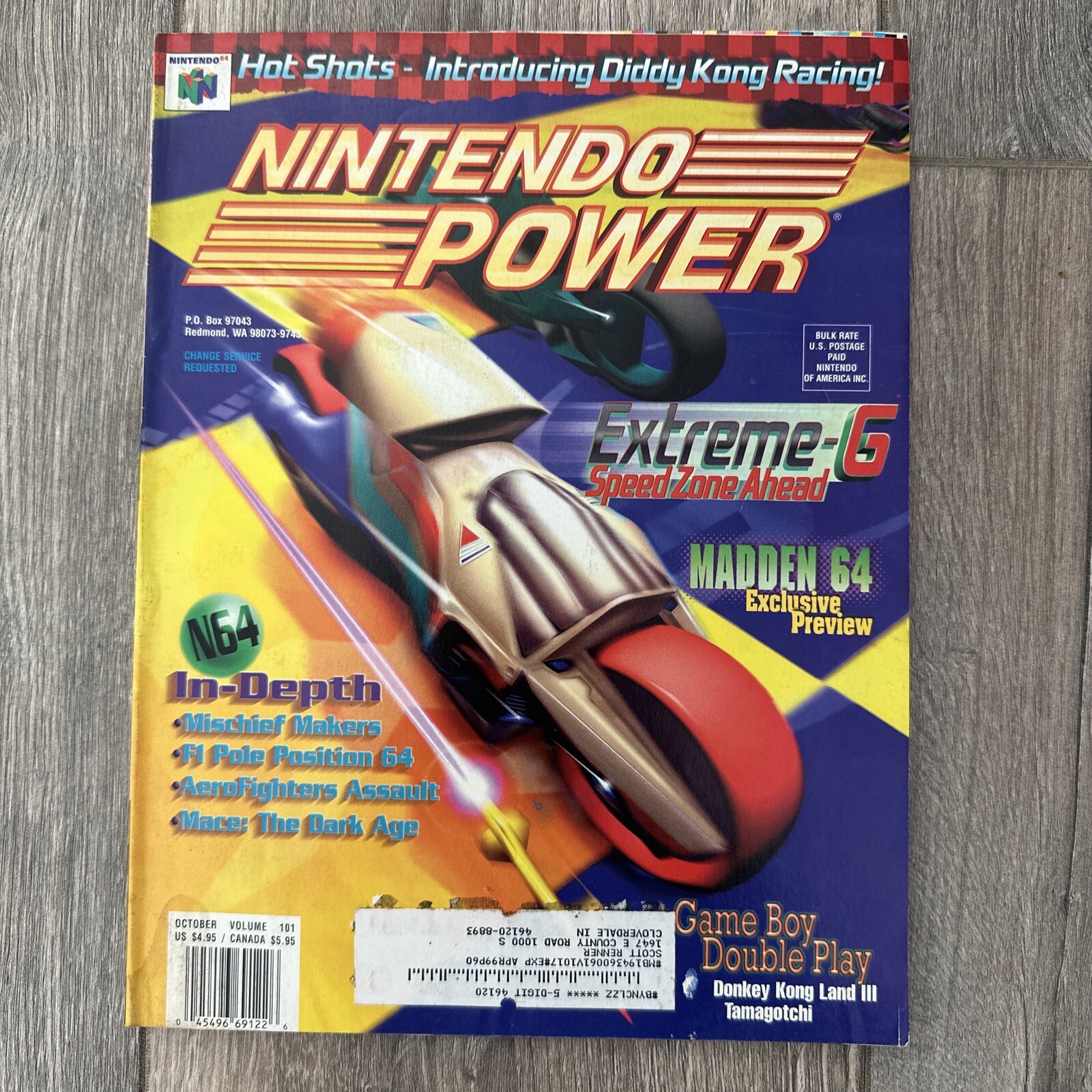 1997 Nintendo Power 101 Extreme G, Madden 64 W/Poster, Classified Information