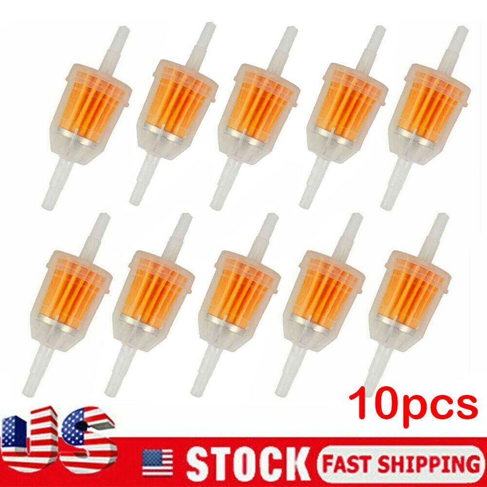 10pcs Motor Inline Gas Oil Fuel Filter Small Engine For 1/4'' 5/16" 6-8mm Yhnbvz