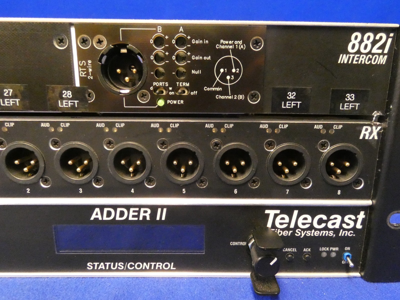 Telecast Fiber Adder II 882i Intercom Fiber System TX/RX
