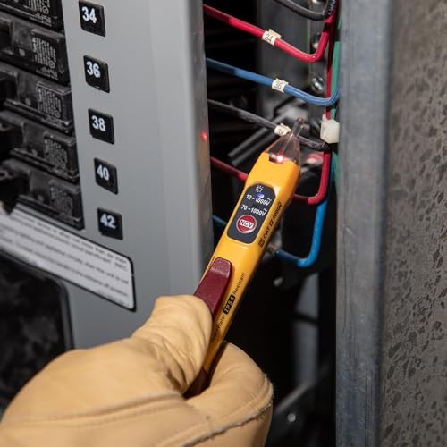 Klein Tools NCVT2P Dual Range, Non-Contact Voltage Tester, 12-1000V AC, Visual