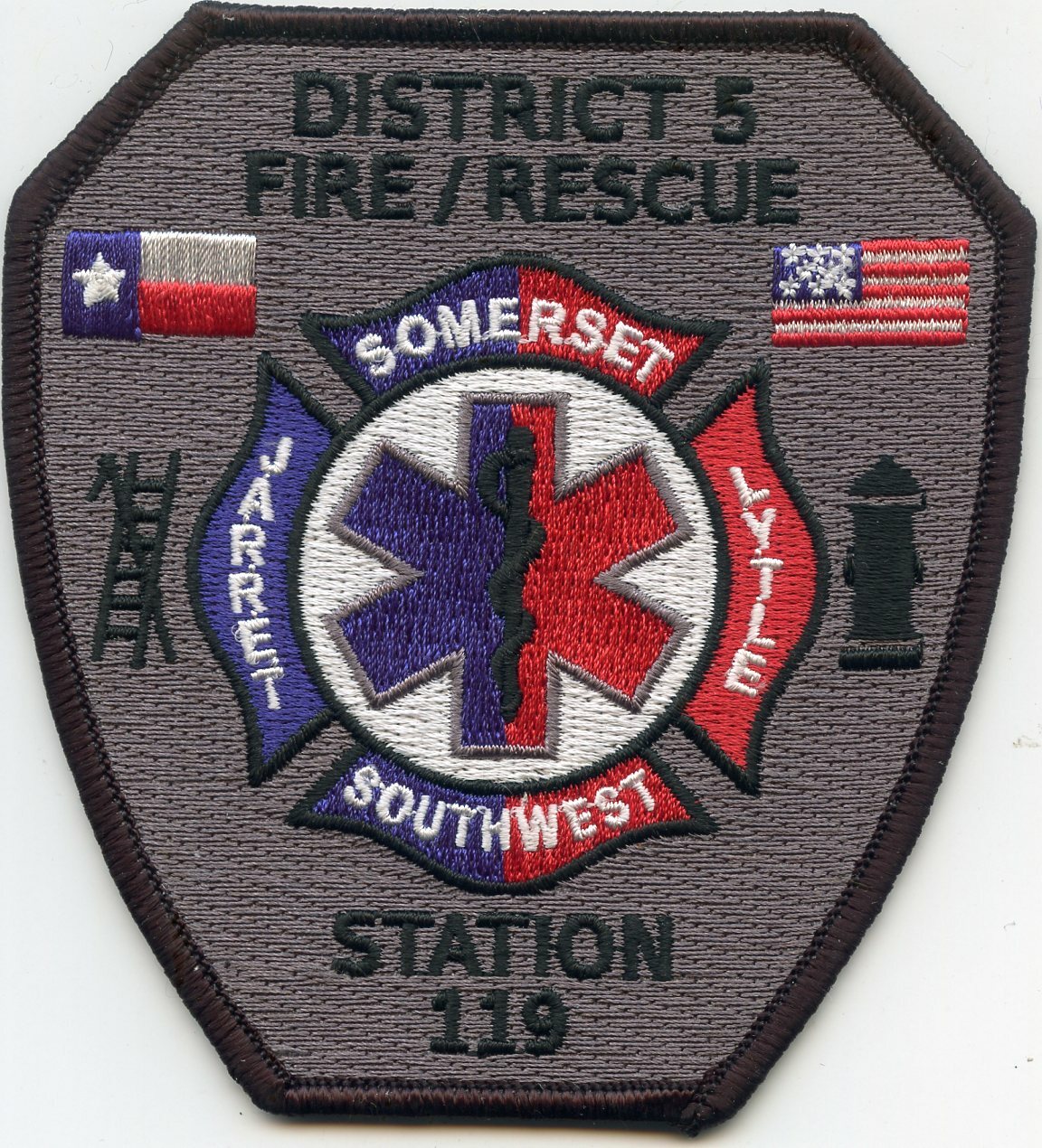 SOMERSET - JARRET - LYTLE - SOUTHWEST TEXAS TX DISTRICT 5 STATION 119 FIRE PATCH