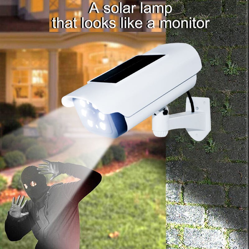 Outdoor Home Security LED Flash Light Solar PIR Motion Sensor Dummy Camera Shape