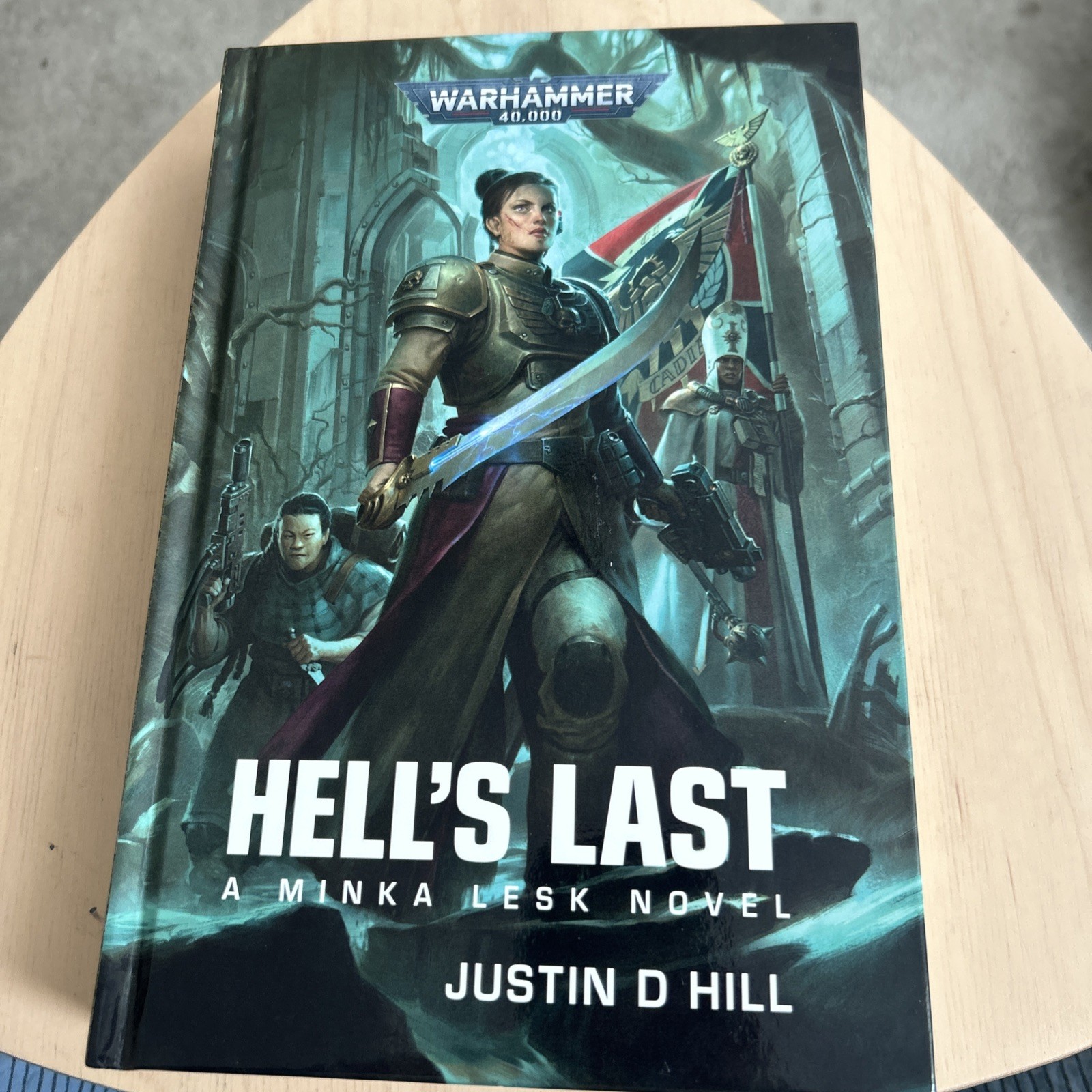Warhammer 40k book Hell’s last a Minka Lesk novel Justin D Hill hardcover