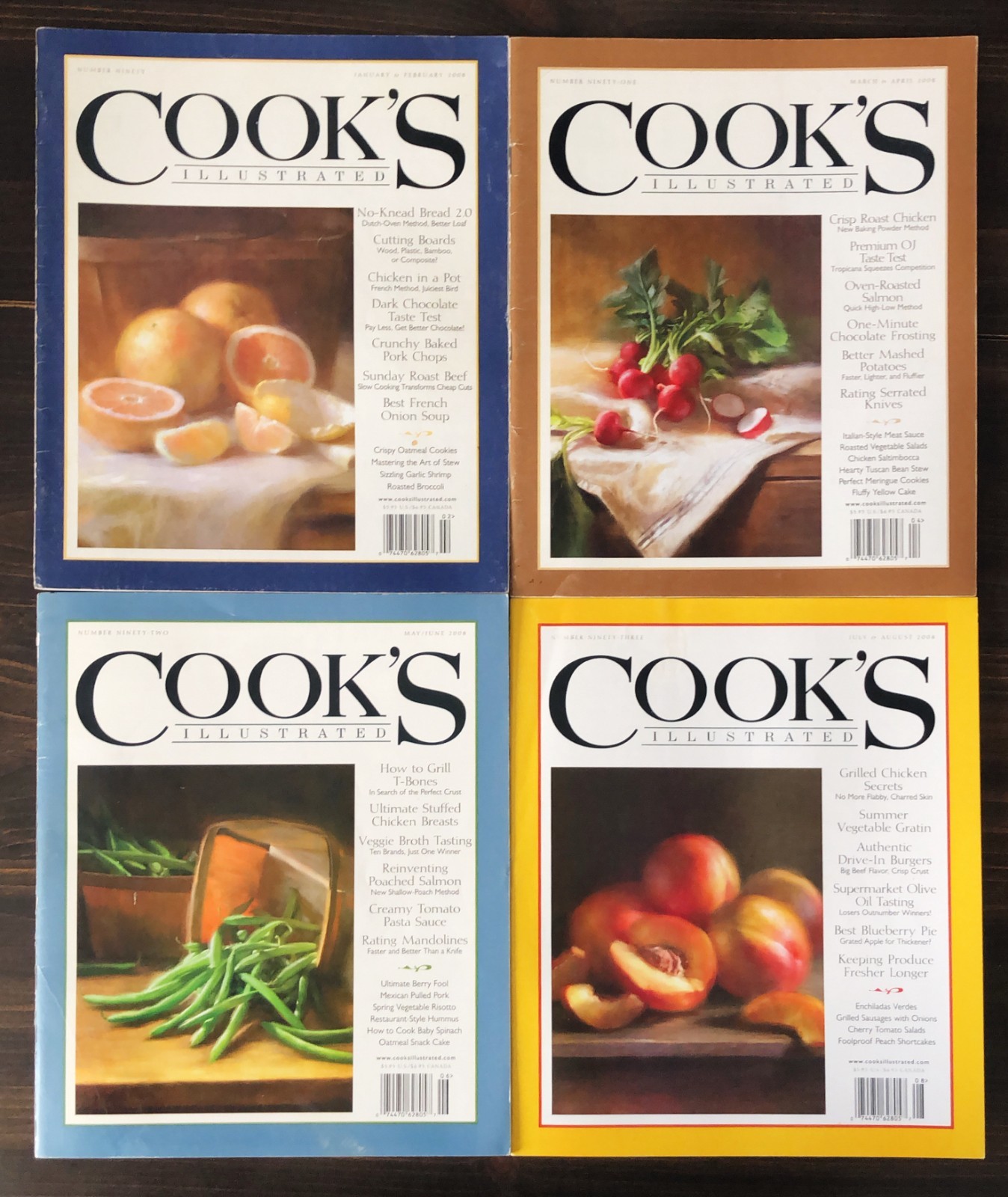 2008 Cook's Illustrated Magazine - Lot of 6