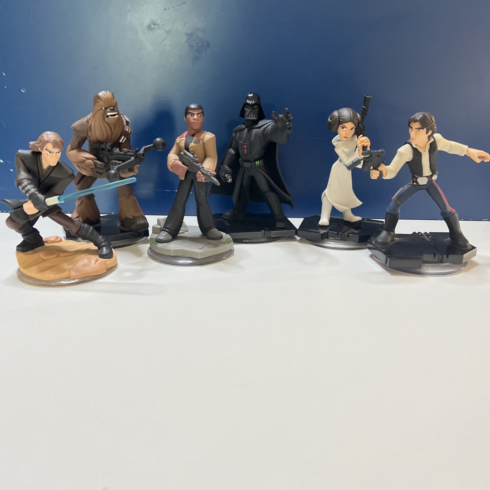 Star Wars Disney Infinity 3.0 Lot of 6 Leia Vader Han Solo Chewbacca Anakin Finn