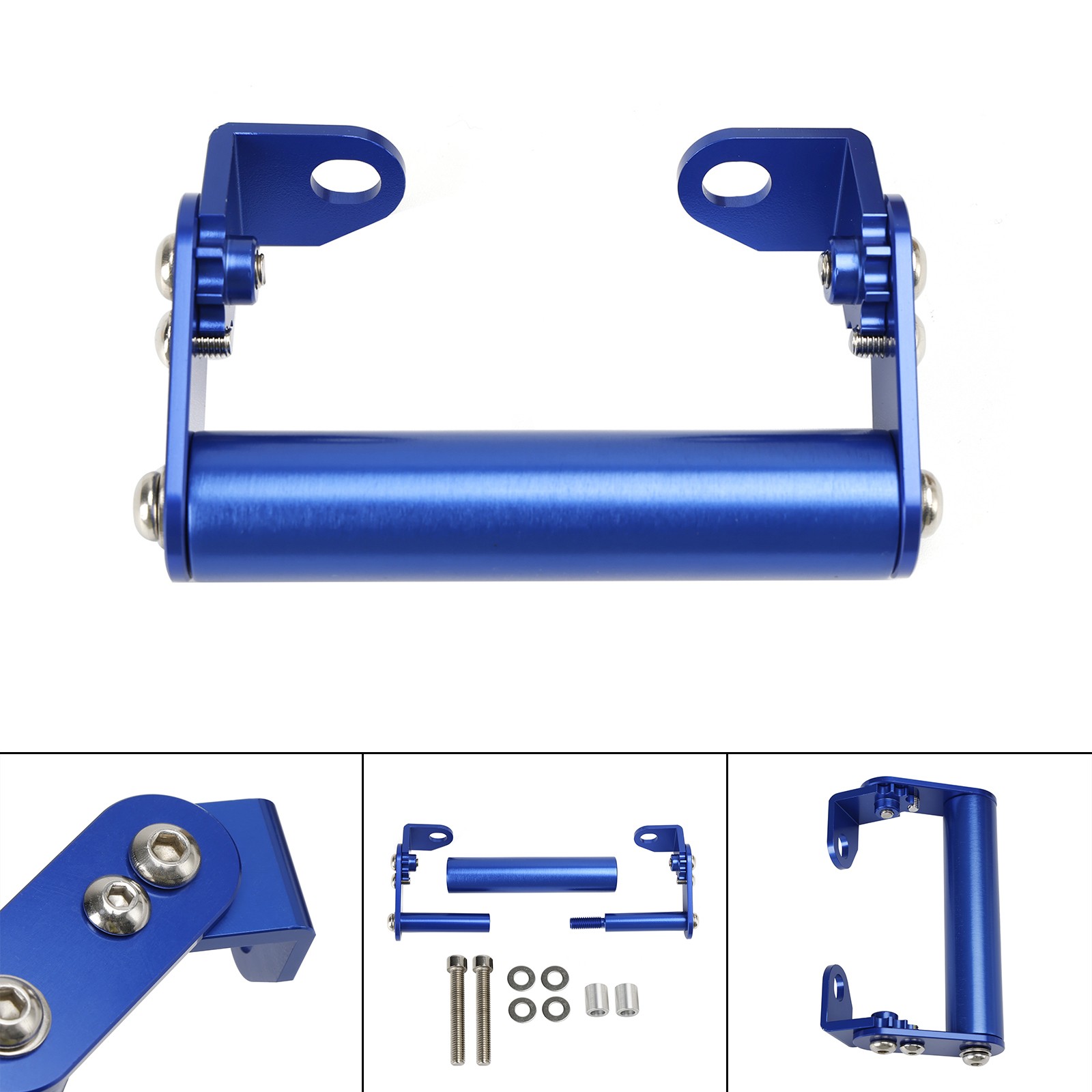Navigation Bracket Phone Gps Bracket 22Mm Blue Fit For Motorbike Motocycle