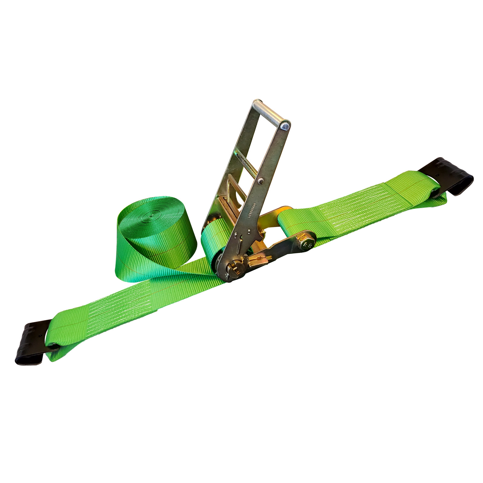 1 Pack 3" x 30' Heavy Duty Ratchet Tie Down Strap w/Flat Hook WLL 5400 LBS GREEN