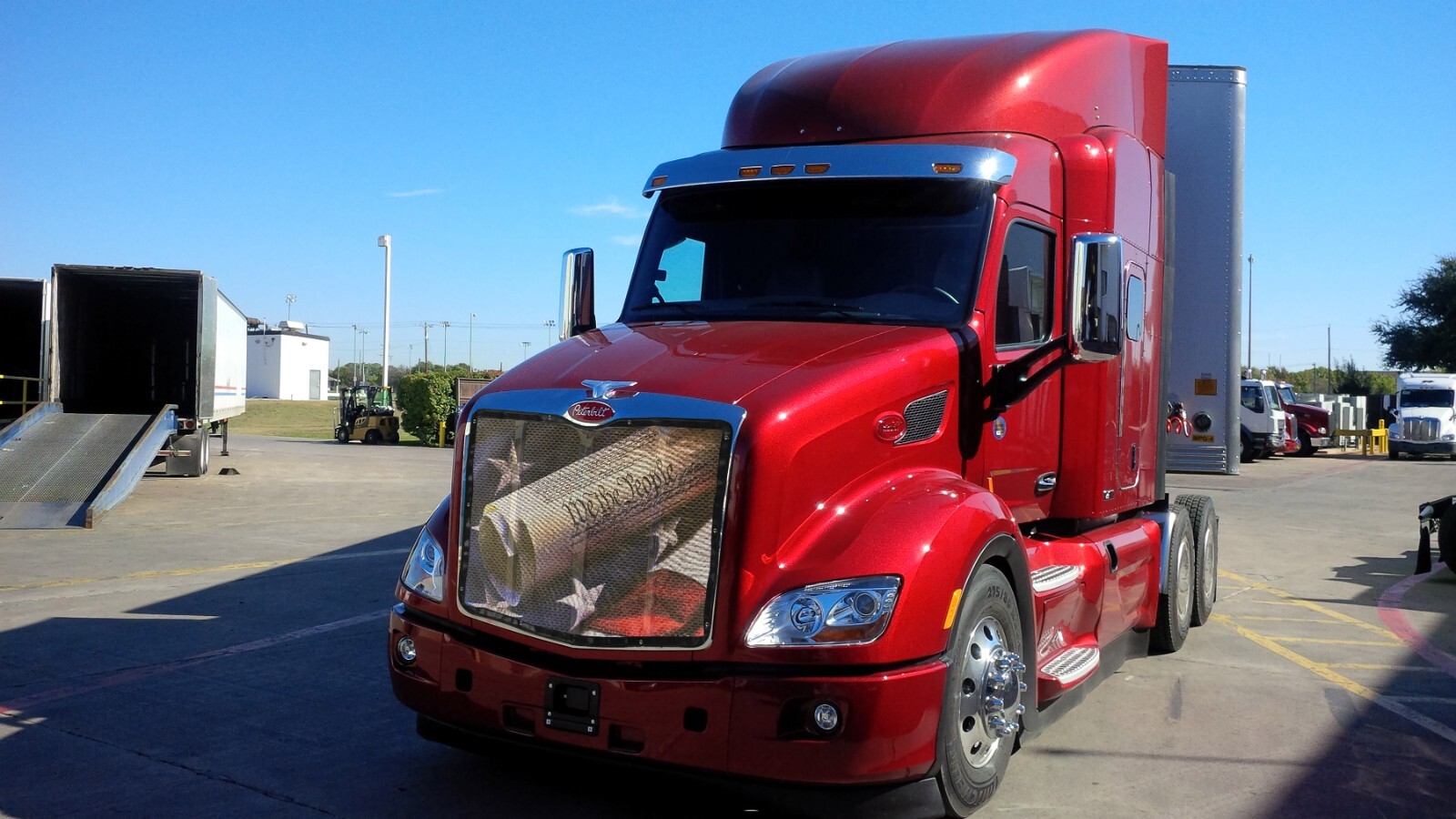 GrillAdz 2012-2021 Peterbilt 579 1st Gen Premium Bugscreen We The People Flag