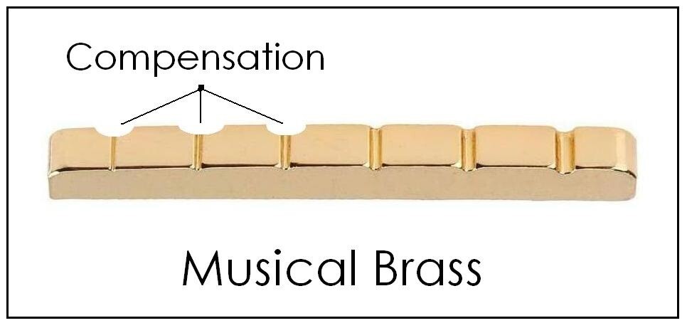 COMPENSATED BRASS NUT for Fender STRATOCASTER Guitar - 1 3/4" - Replacement
