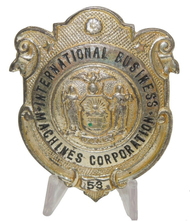 1920-1924 International Business Machines (IBM) Early Corporate Security Badge