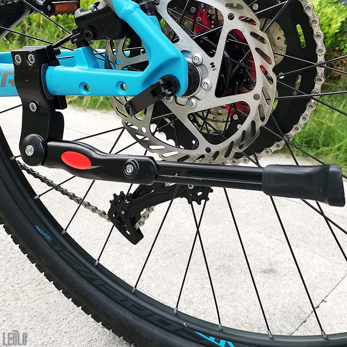 Adjustable Bike Kickstand for Adult Bike – Fits 22" to 26" Wheels, Aluminum Allo