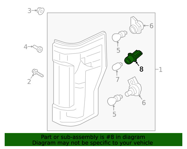 Genuine Ford Backup Lamp Bulb Socket HC3Z13411A