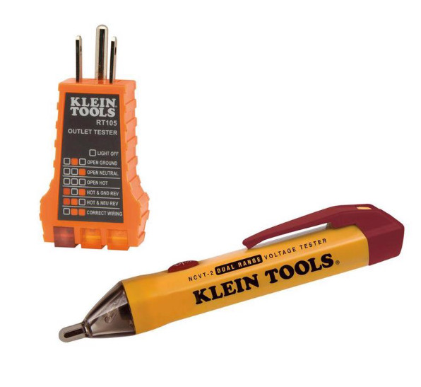 Klein Tools NCVT2PKIT Non Contact Voltage Tester and Receptacle Tester Kit