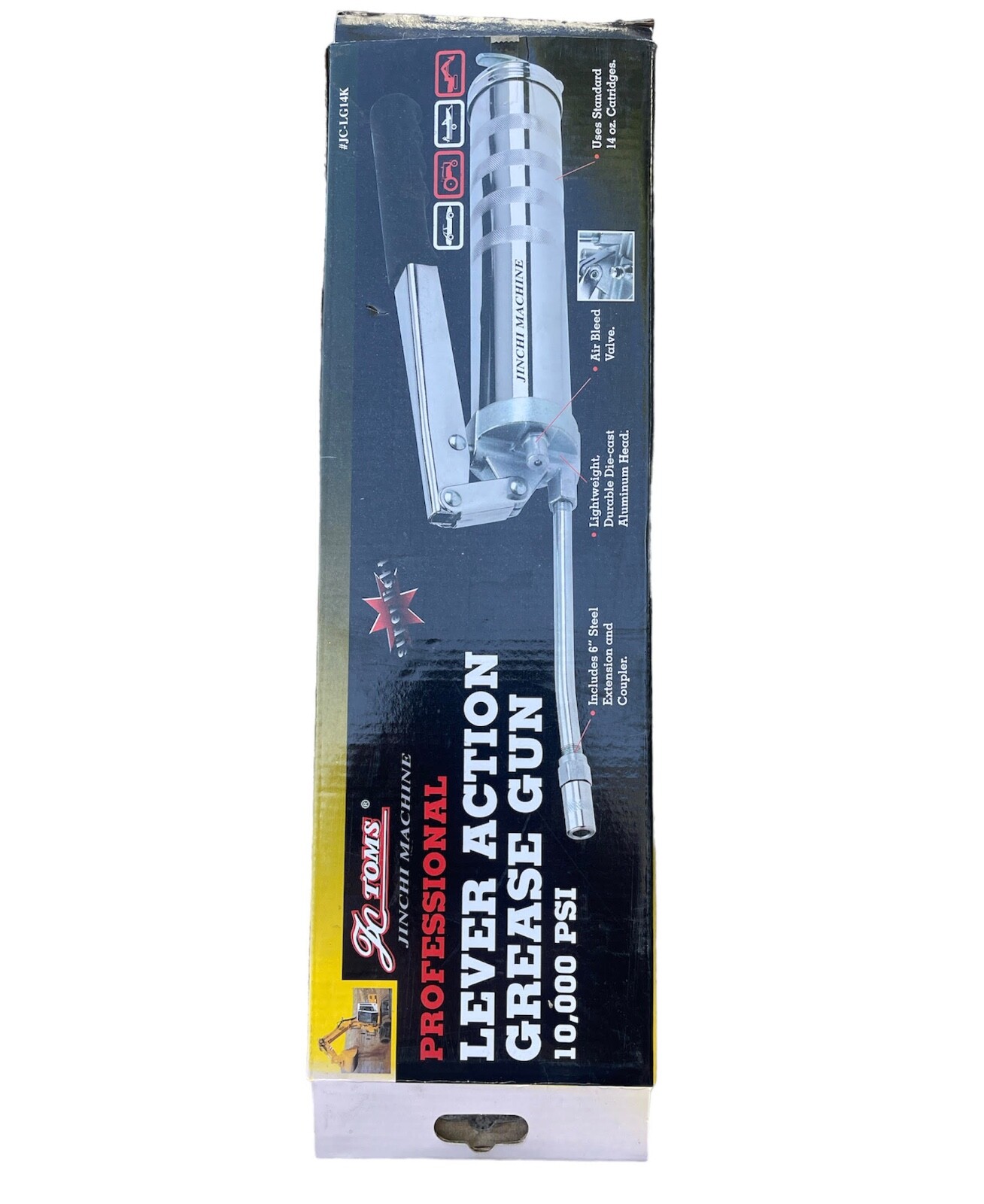 Professional 14 oz. 10000 psi Lever Action Grease Gun