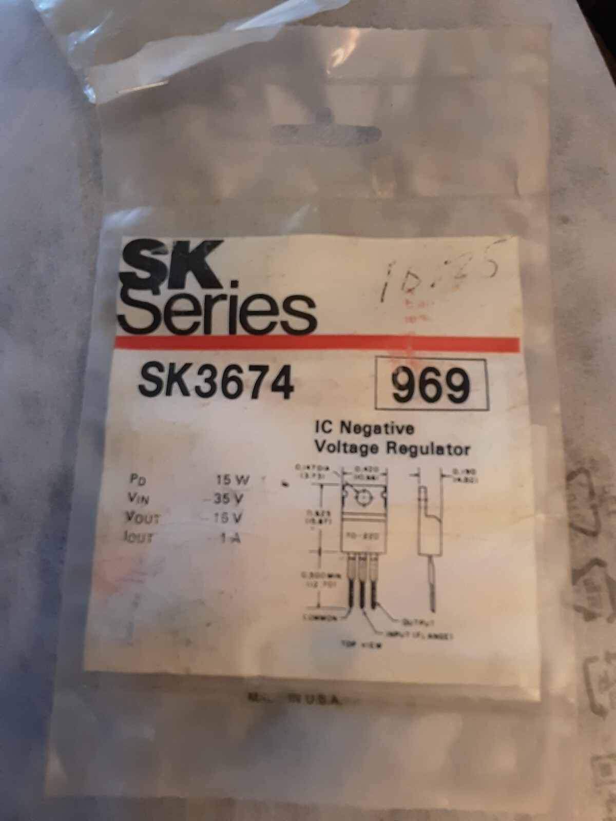 SK 3674/NTE 969 Voltage Regulator