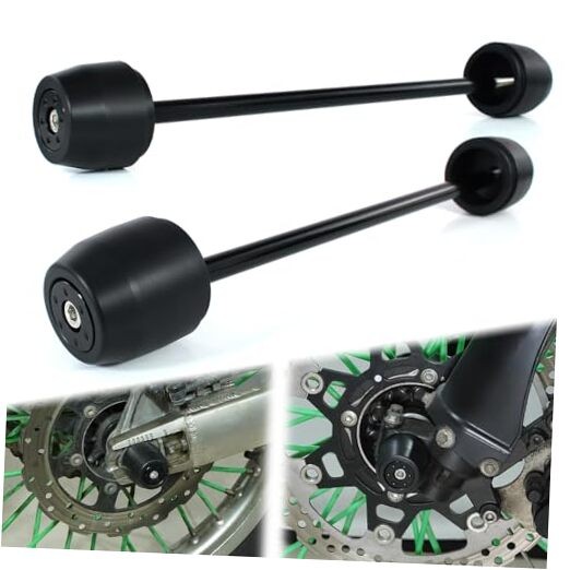 Front + Rear Axle Sliders Fit for KLX300 2021-2024 Motorcycle Front Rear Axle