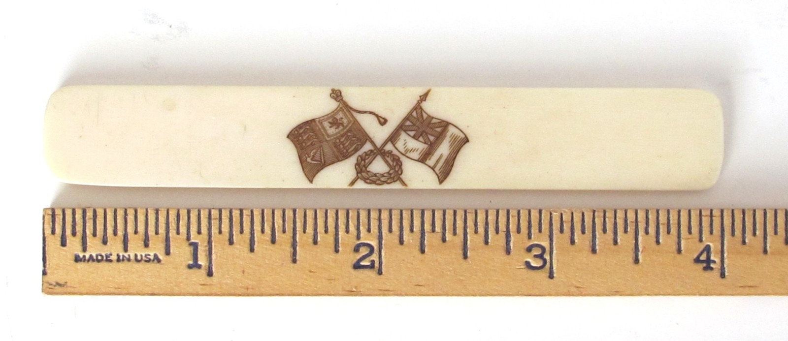 SOUVENIR BONE STICK with UK FLAGS for Crafts Creasing Folding Burnishing