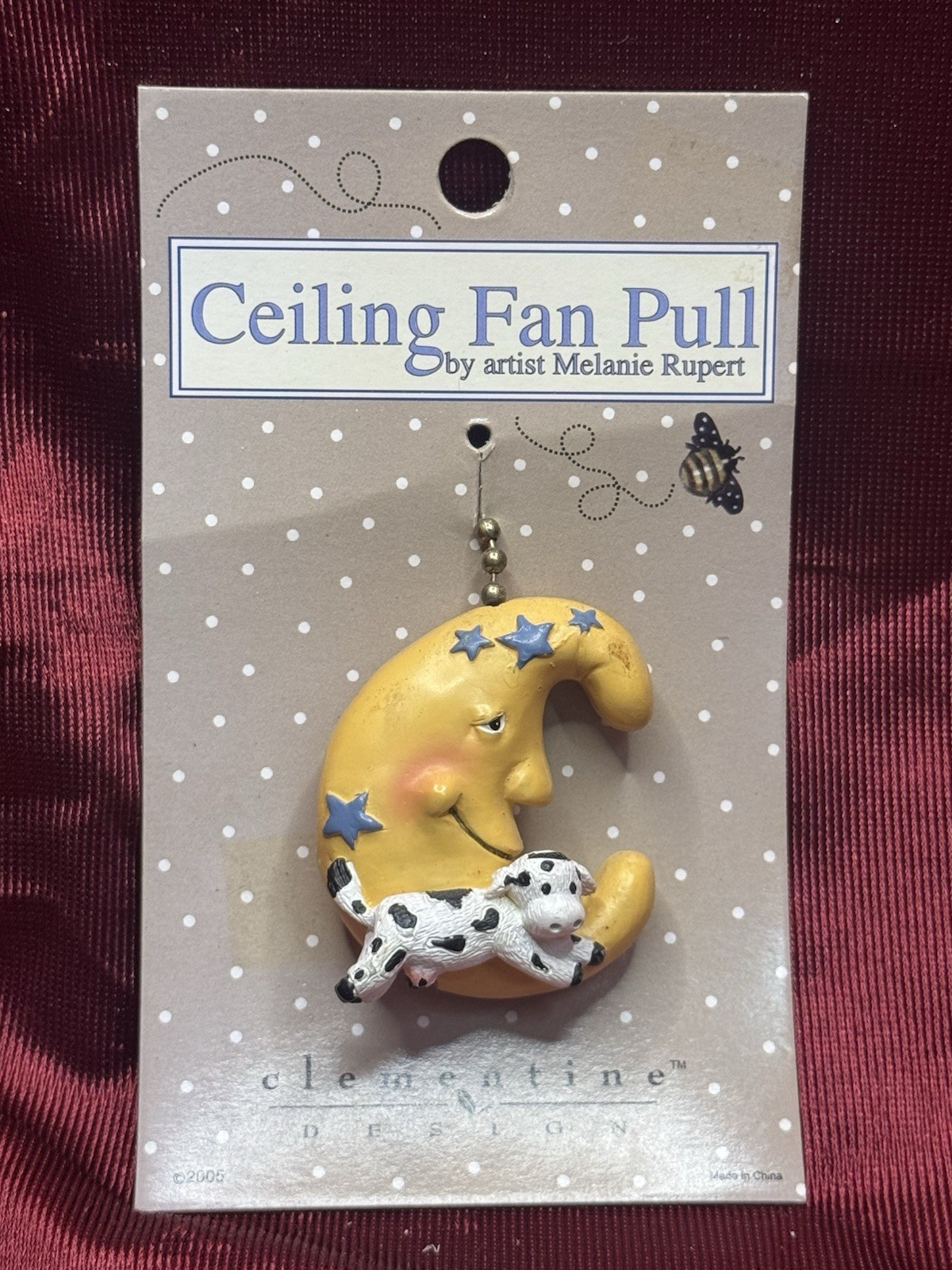 CowJumpingMoon Clementine Designs Vintage Retro 2003 Fan Pull New W OG Packaging