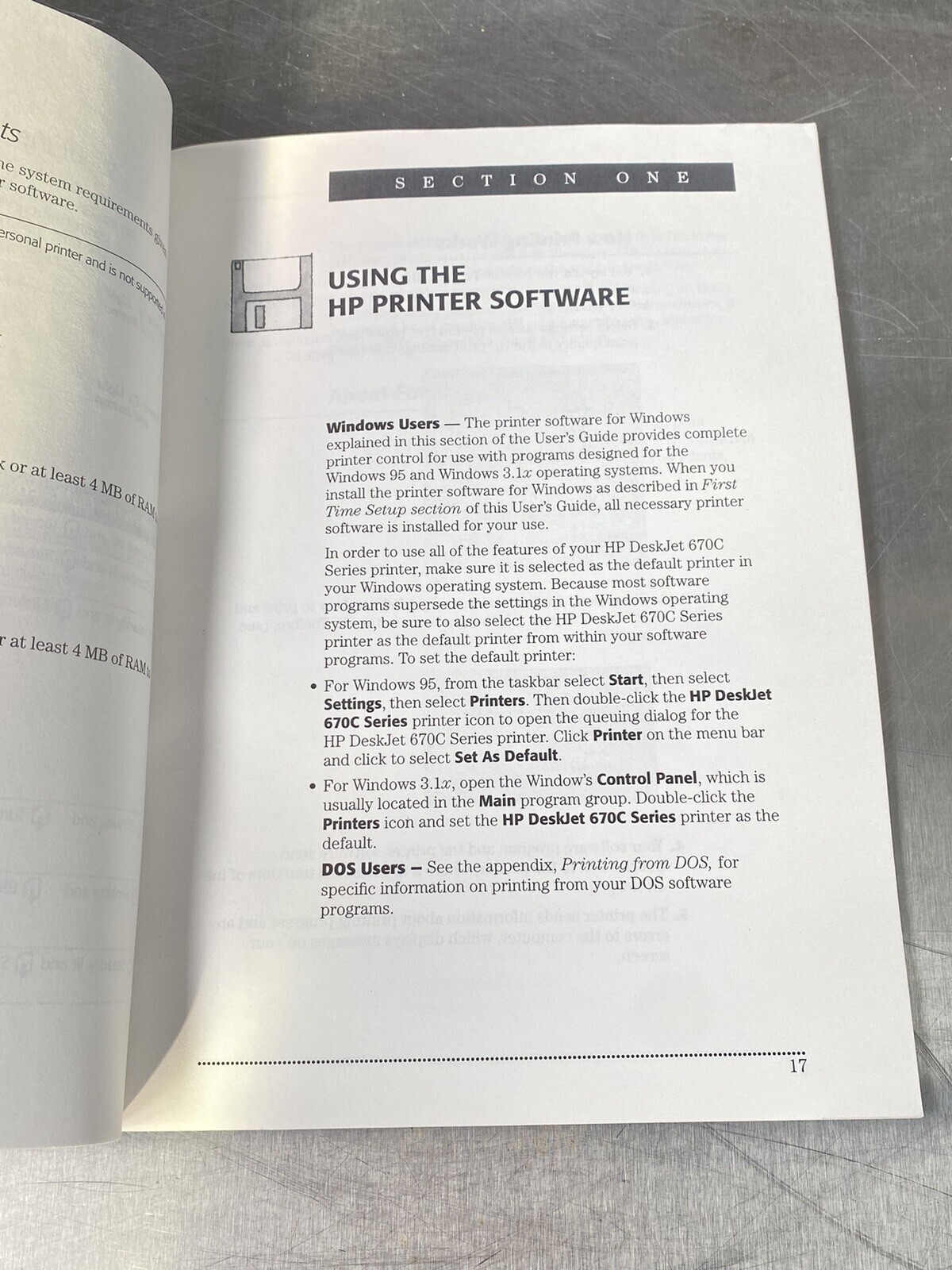 Hewlett Packard HP DeskJet 670C Series Printer - Users Guide / Instructions Book