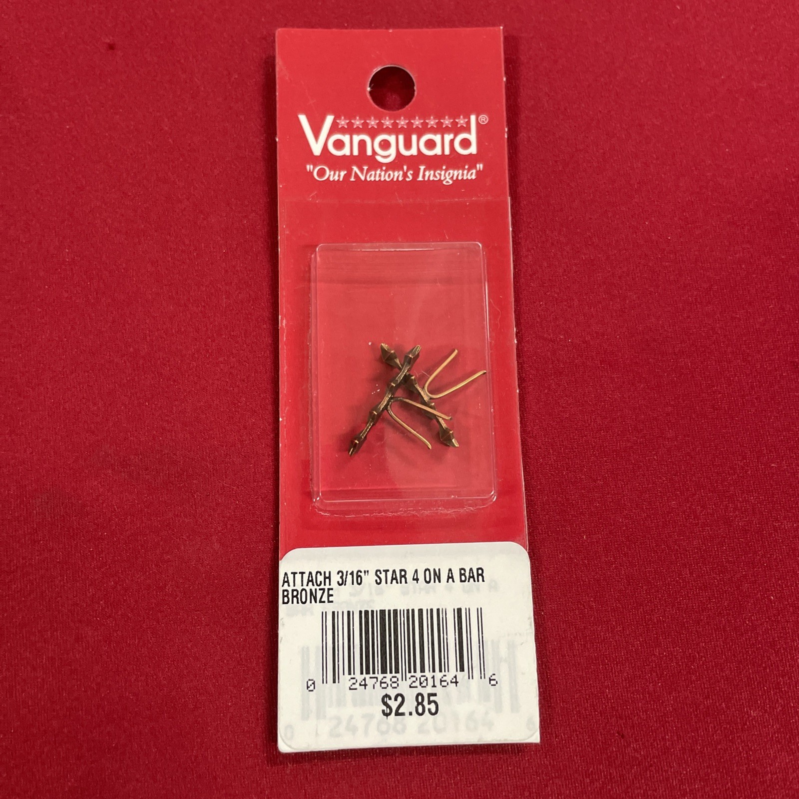 US Military Vanguard 3/16” Bronze 4 Star Pack Of Two (New in Box)