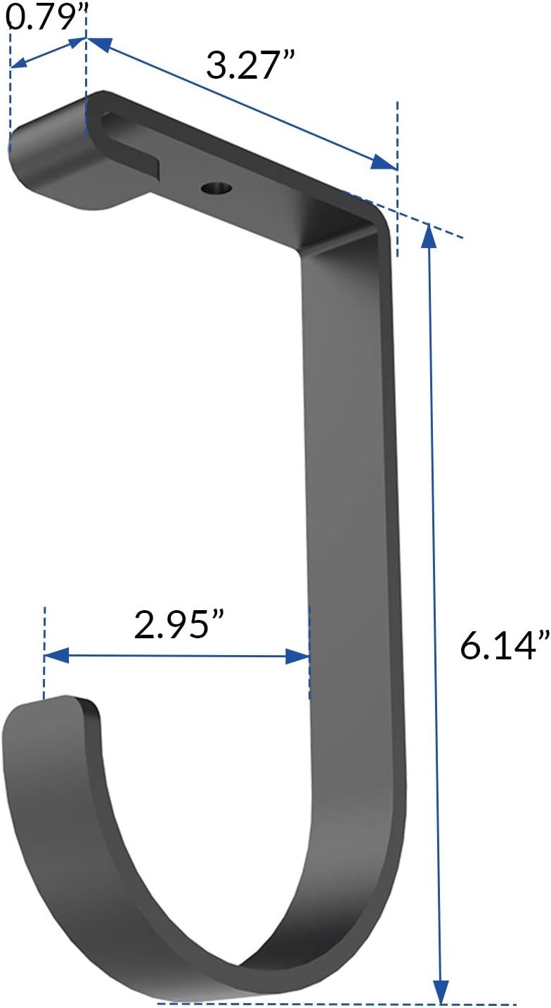 FLEXIMOUNTS 4 Pack Add On Storage Flat Hook Accessory for Garage Ceiling Rack an