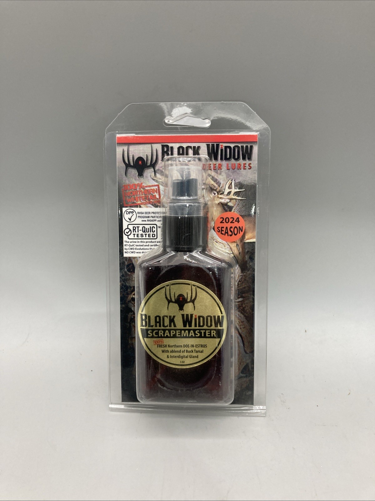 Black Widow Deer Lures - Scrapemaster - (North) Gold - 3oz. - G0045 New