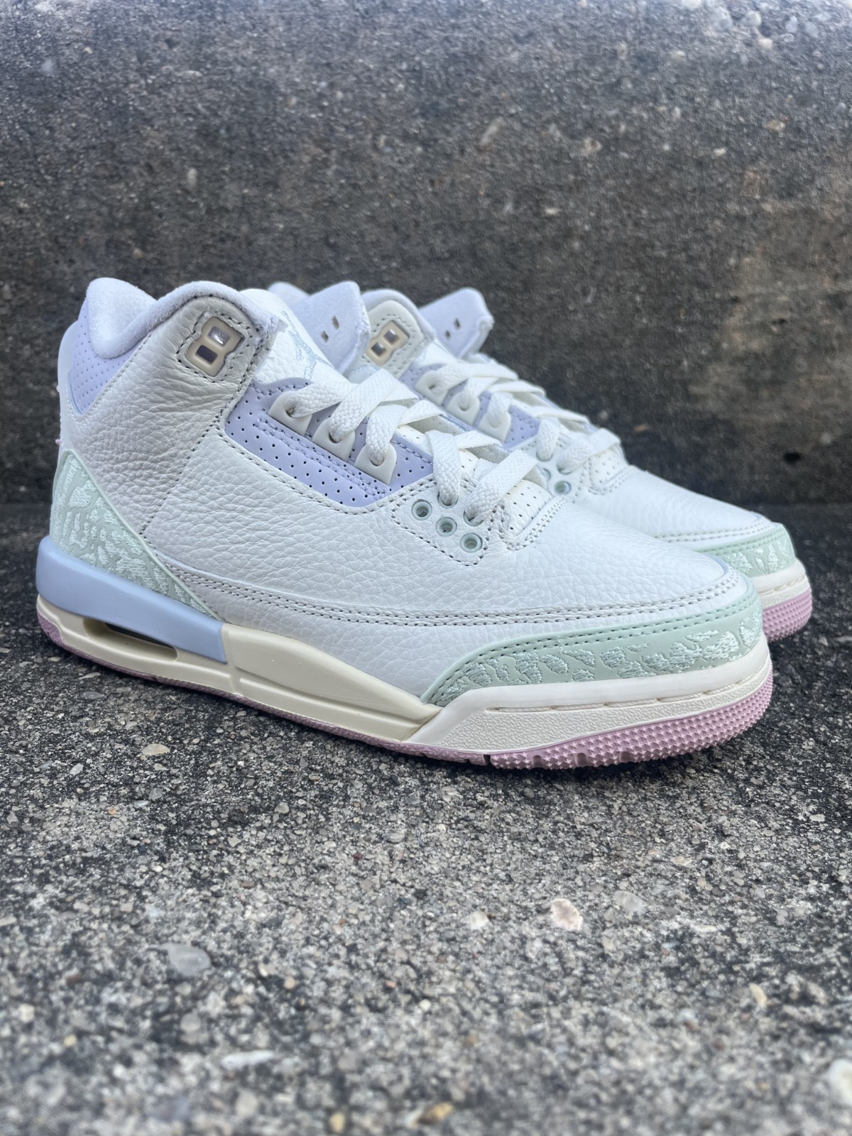 Air Jordan 3 Retro 'Sail Jade Aura' IF4758-100 GS Big Kids Shoes New