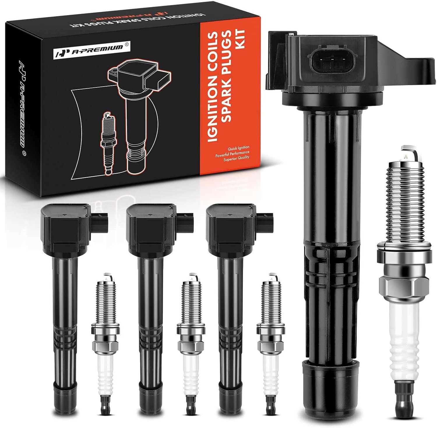 Set of 4 Ignition Coil Pack and Iridium Spark Plugs Honda Accord 2013-2017, CR-V