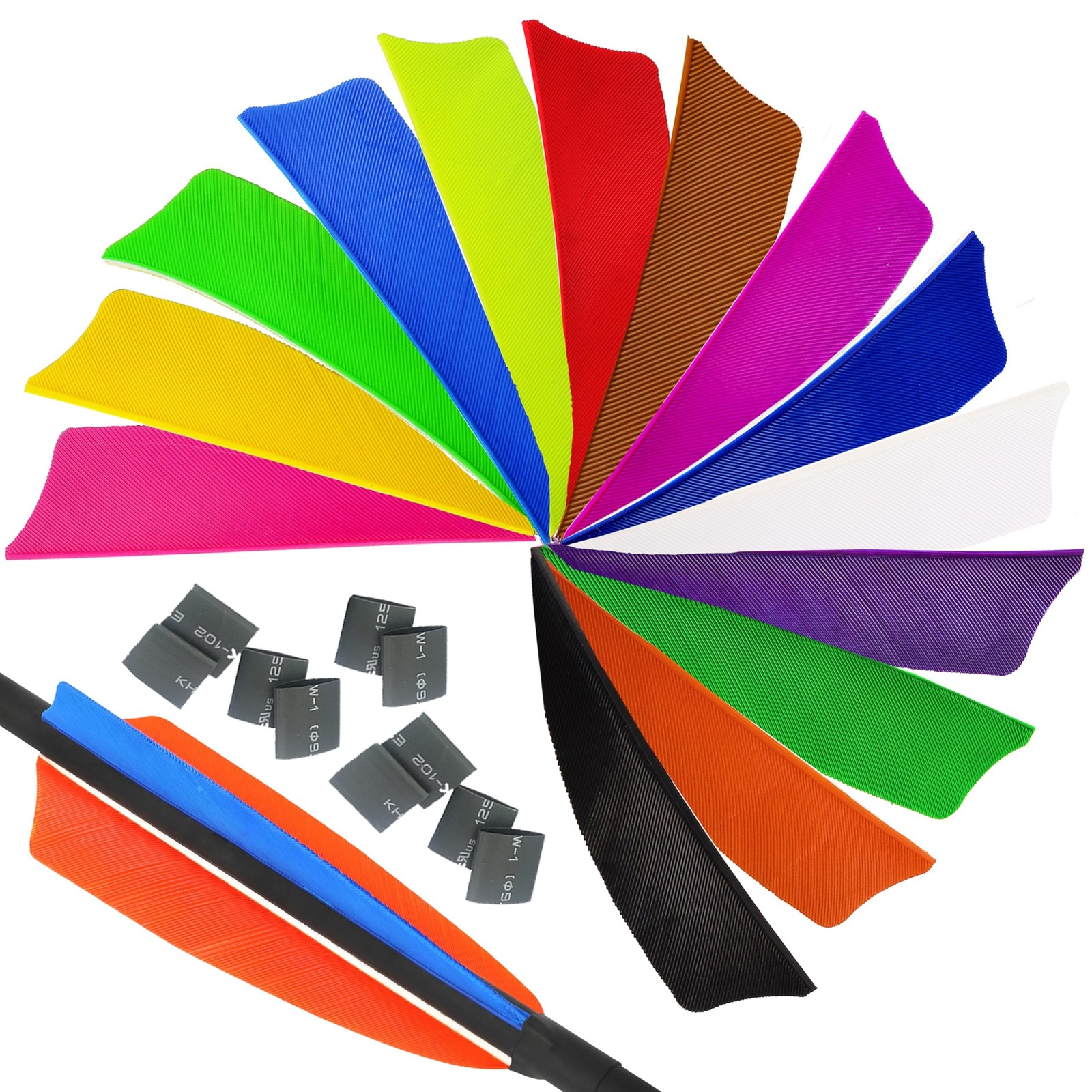 AMEYXGS 50Pcs Arrow Feathers 3" 4" 5" Turkey Feather Fletching Vanes Rignt Wi...